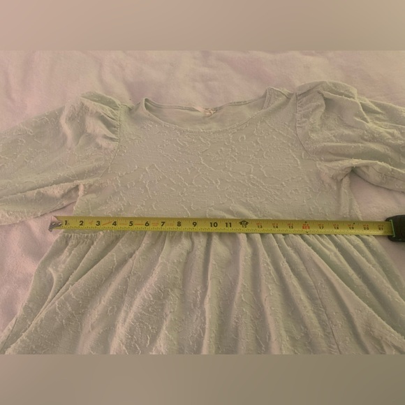 Anthropologie Amorina Mint Green Textured Babydoll Top - Picture 10 of 16